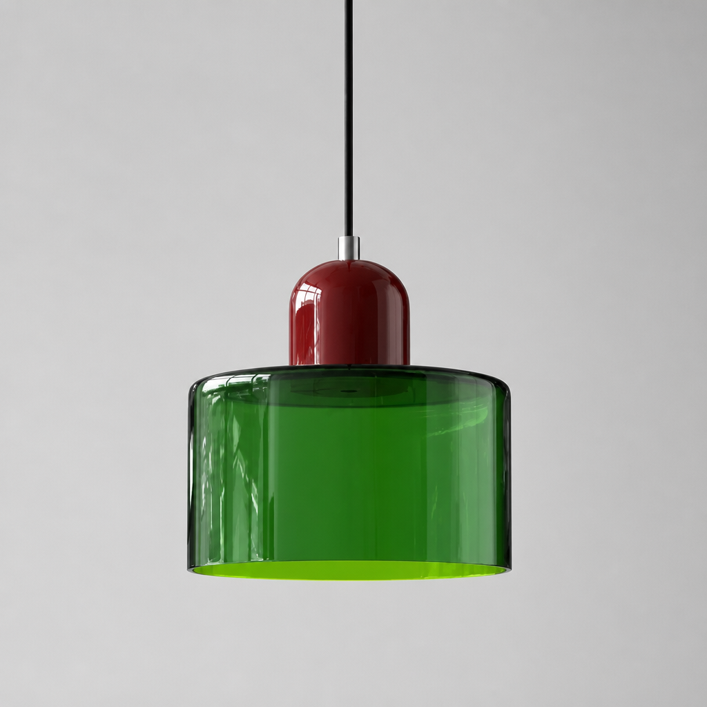 Retro Glass & Metal LED Pendant Light