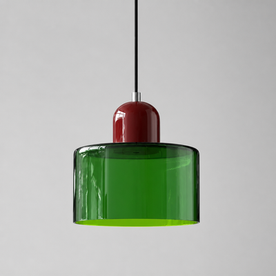 Retro Glass & Metal LED Pendant Light