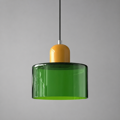 Retro Glass & Metal LED Pendant Light