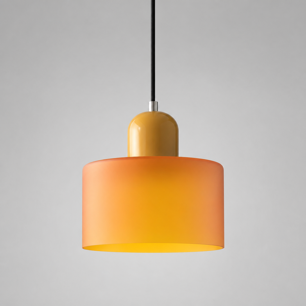 Retro Glass & Metal LED Pendant Light