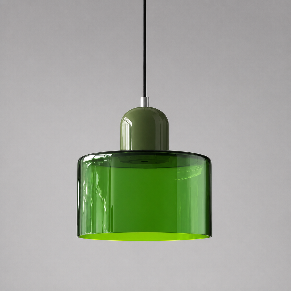 Retro Glass & Metal LED Pendant Light