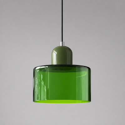Retro Glass & Metal LED Pendant Light