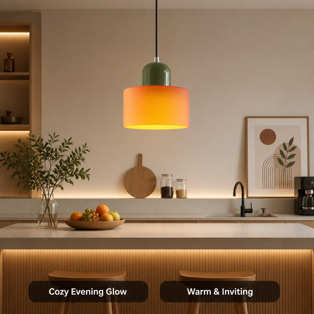 Retro Glass & Metal LED Pendant Light