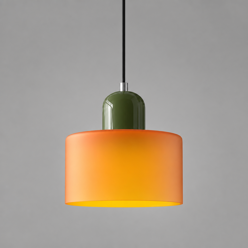 Retro Glass & Metal LED Pendant Light