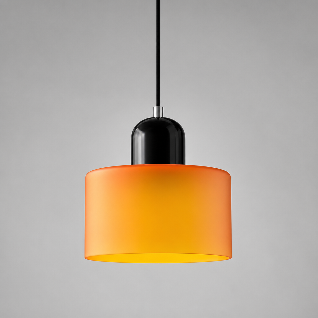 Retro Glass & Metal LED Pendant Light