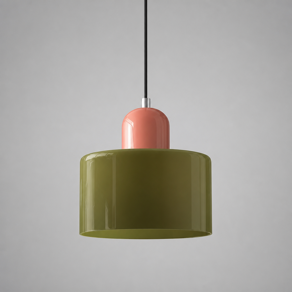 Retro Glass & Metal LED Pendant Light