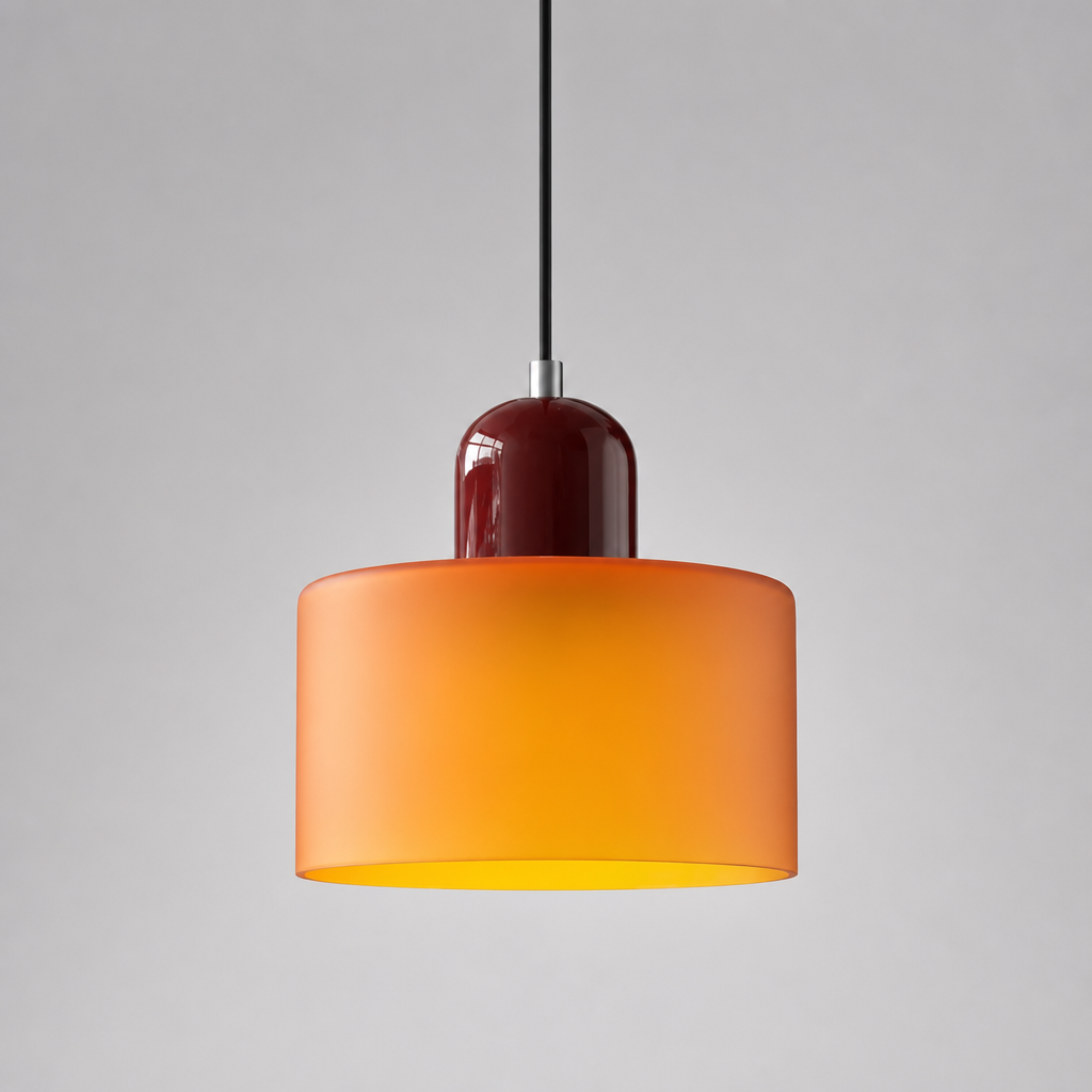 Retro Glass & Metal LED Pendant Light