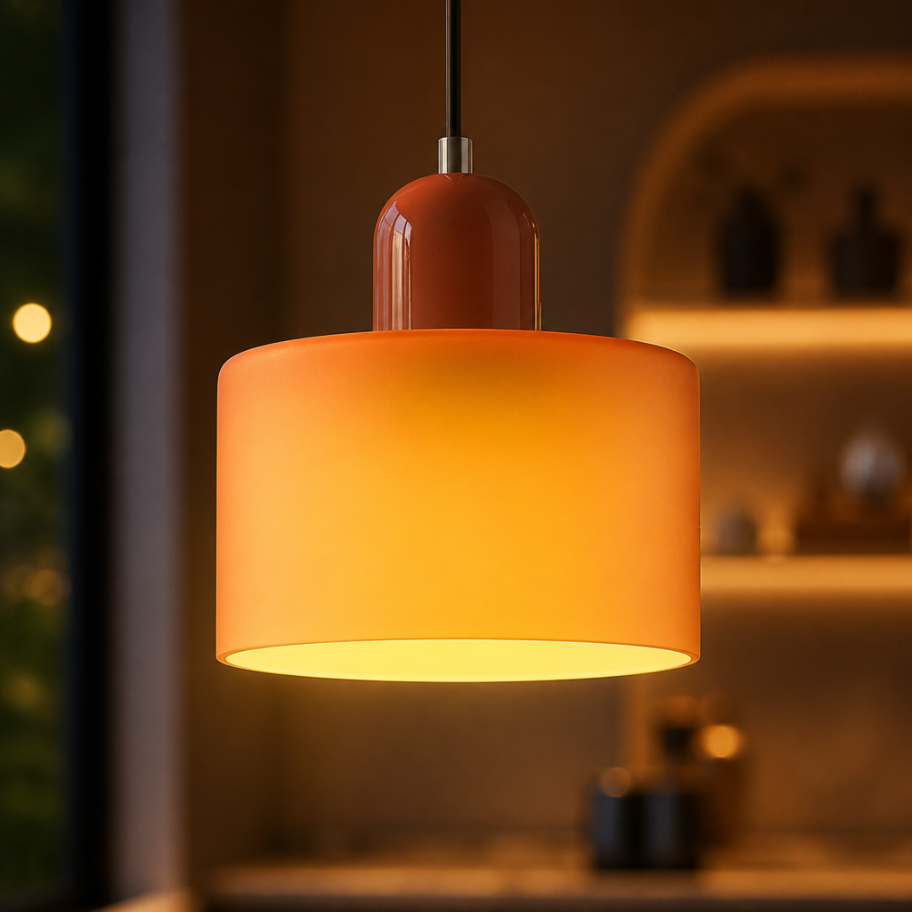 Retro Glass & Metal LED Pendant Light