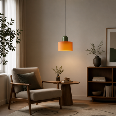 Retro Glass & Metal LED Pendant Light