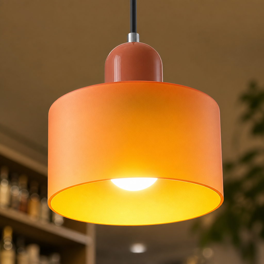 Retro Glass & Metal LED Pendant Light