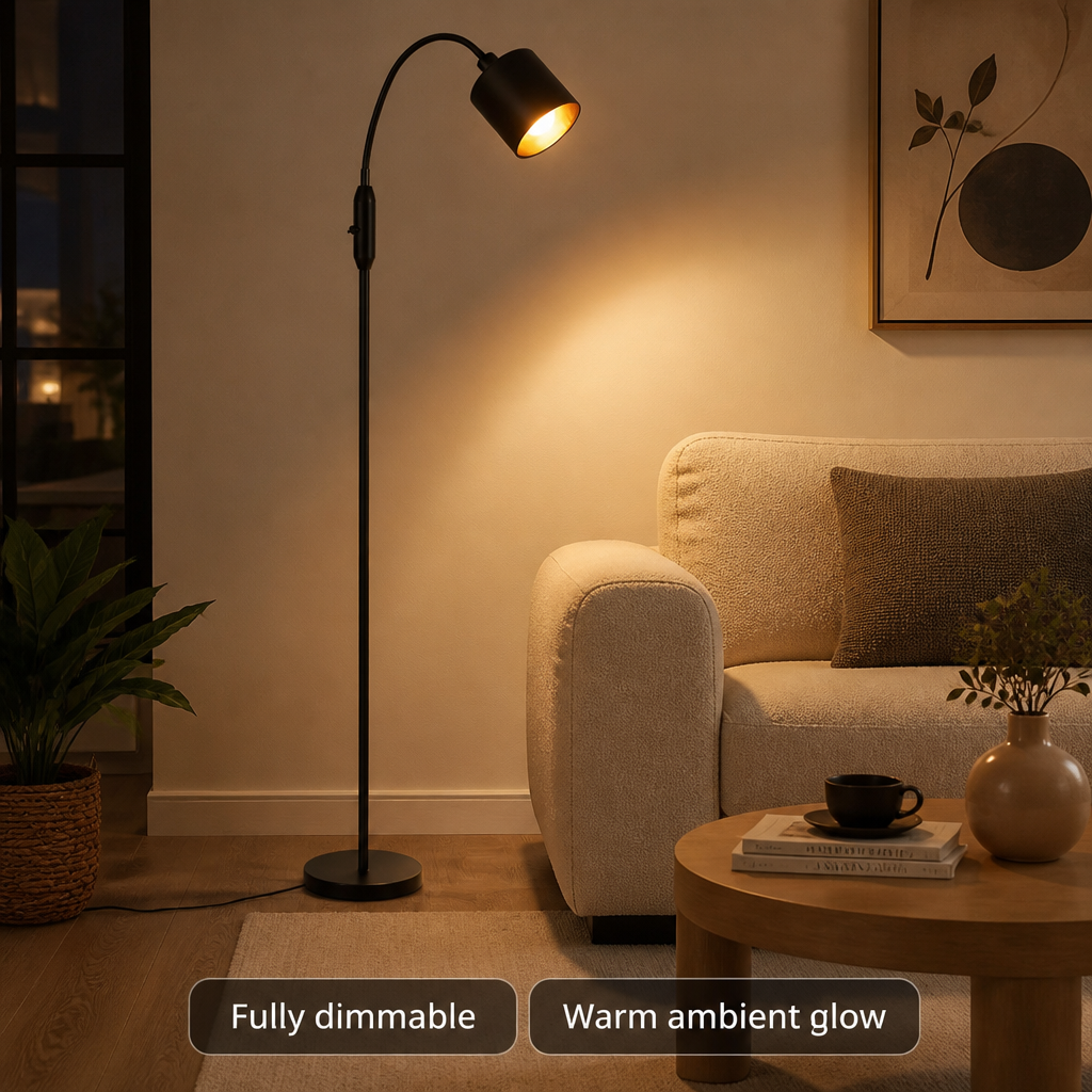 Retro Gold Arc Floor Lamp