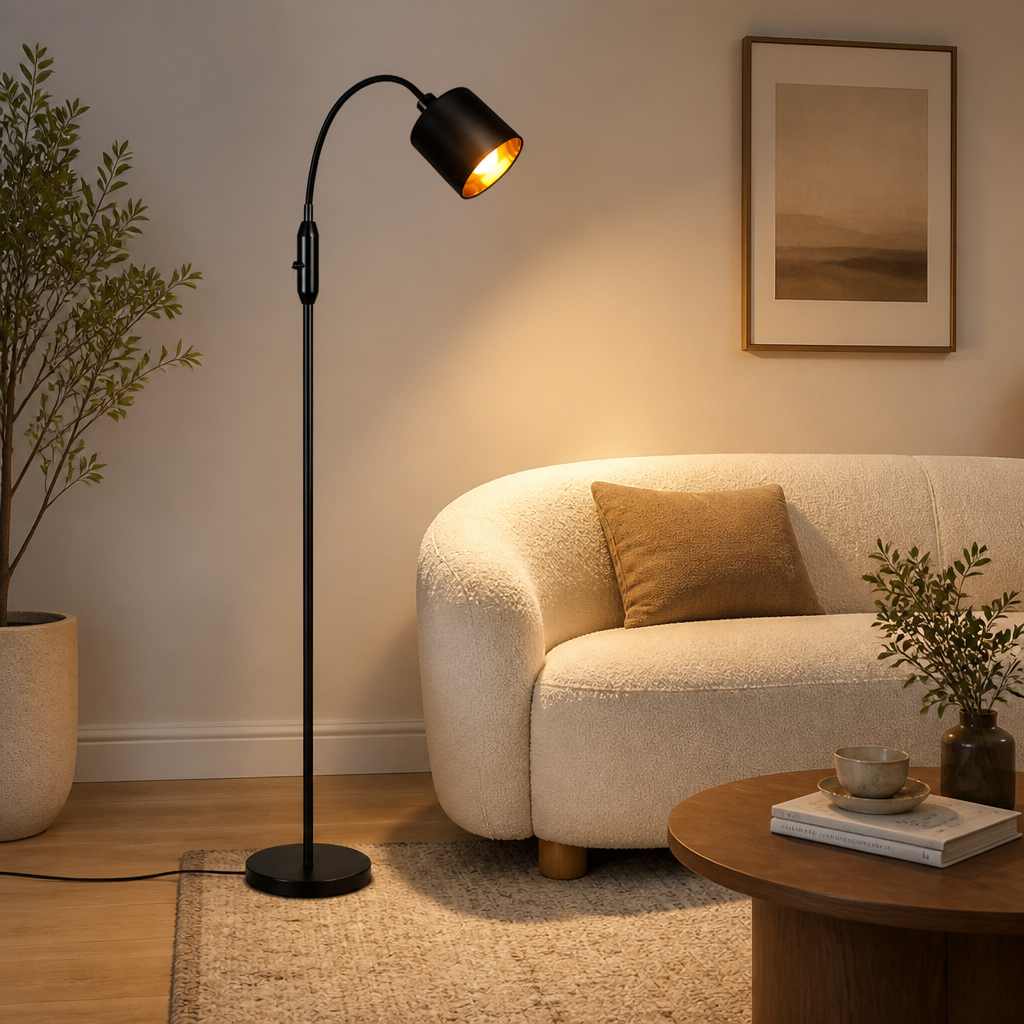 Retro Gold Arc Floor Lamp