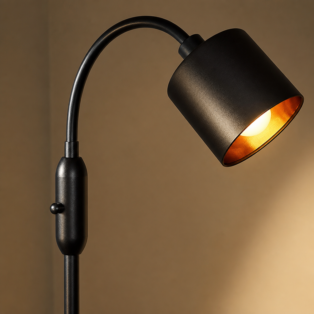 Retro Gold Arc Floor Lamp