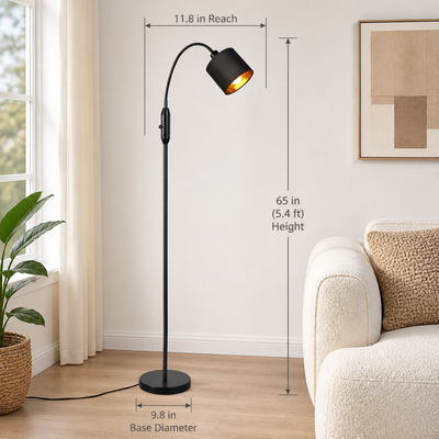 Retro Gold Arc Floor Lamp