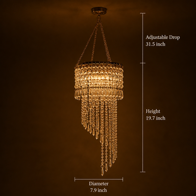 Retro Golden Waterdrop String Lights