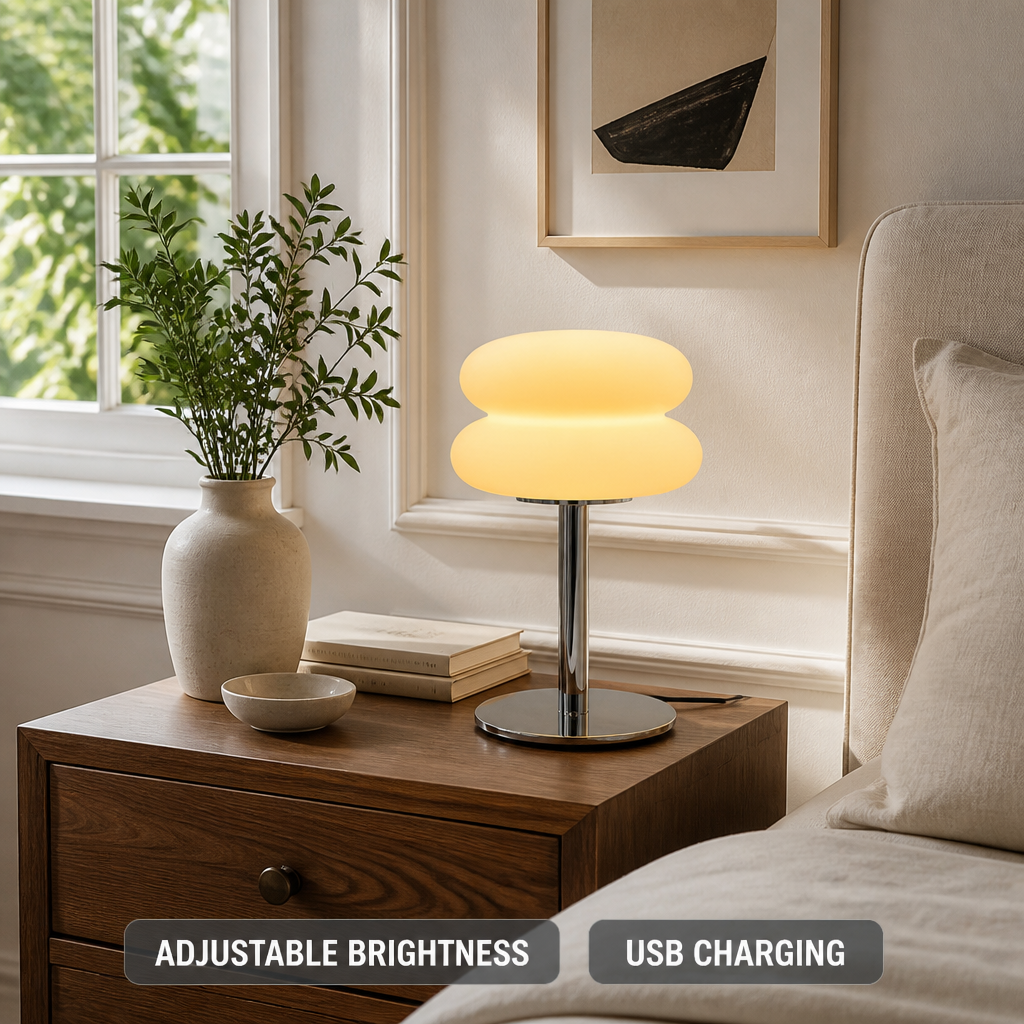 Retro LED Mushroom Desk Lamp