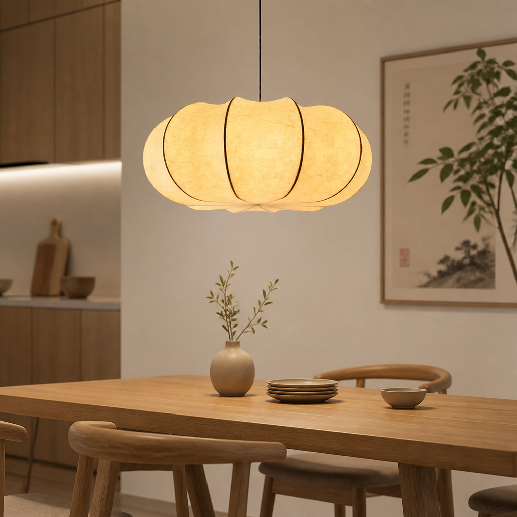 Retro Silk Pendant Light