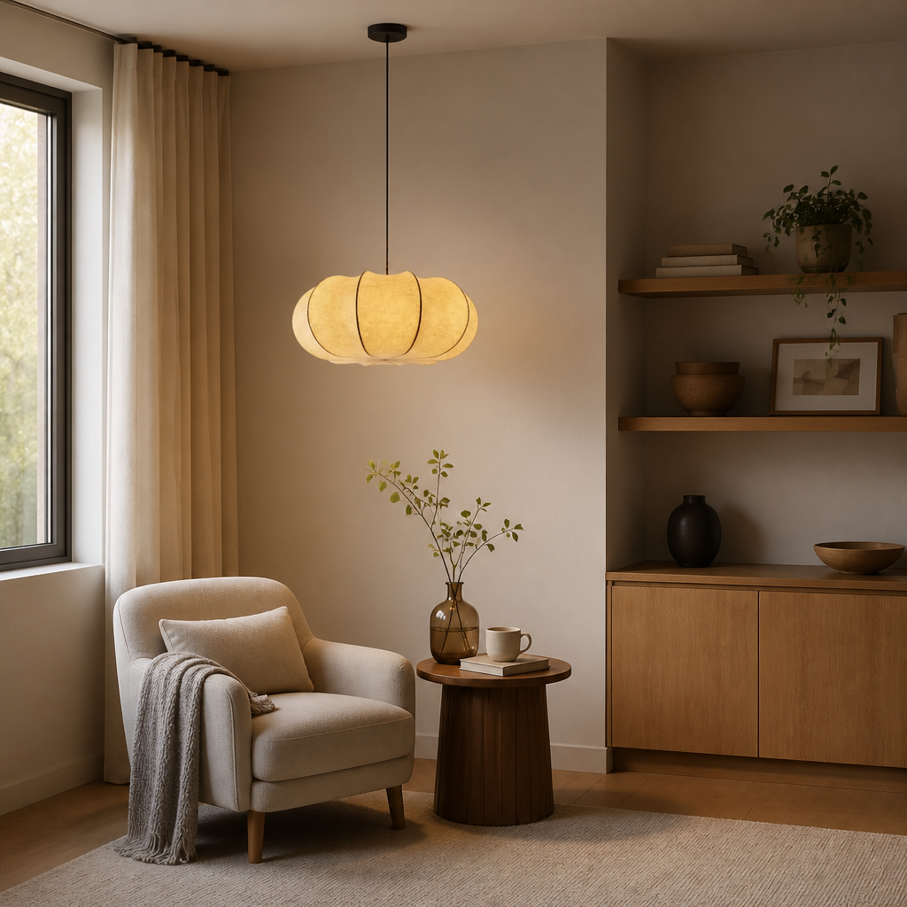 Retro Silk Pendant Light