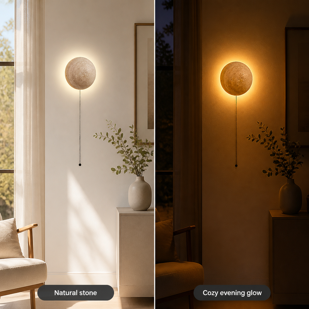 Retro Stone LED Wall Sconce