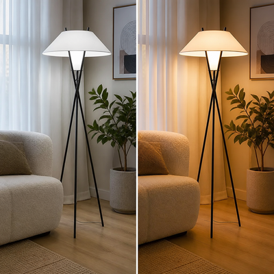 Rustic Iron LED Foot-Switch Floor Lamp