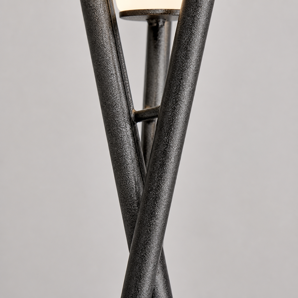 Rustic Iron LED Foot-Switch Floor Lamp