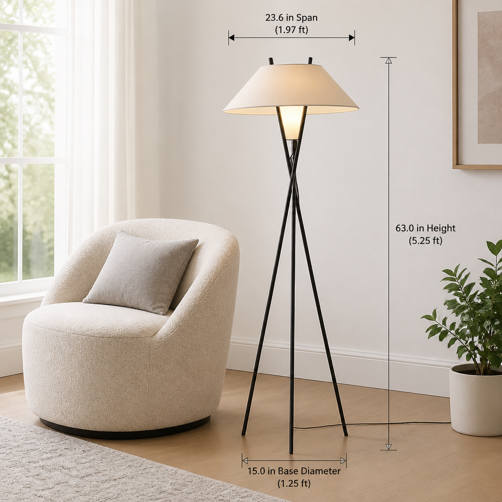 Rustic Iron LED Foot-Switch Floor Lamp