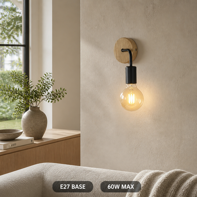 Rustic Metal Semi-Flush Wall Sconce