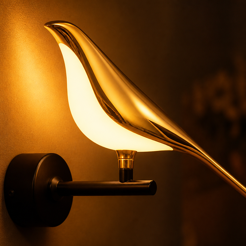 Scandinavian Acrylic LED Bird Wall Sconce