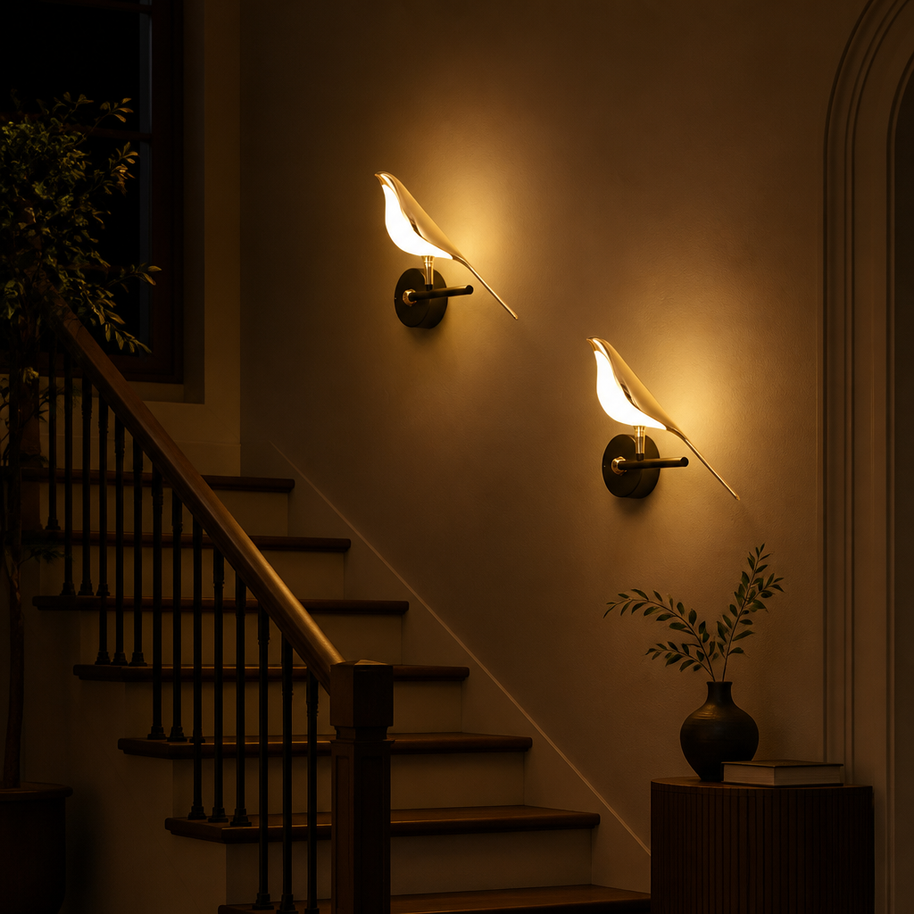 Scandinavian Acrylic LED Bird Wall Sconce