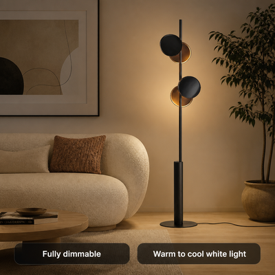 Scandinavian Black Floor Lamp