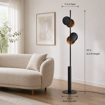 Scandinavian Black Floor Lamp