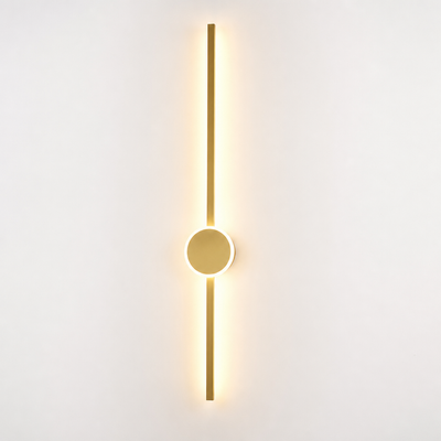 Scandinavian Black & Gold LED Backlight Wall Sconce