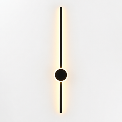 Scandinavian Black & Gold LED Backlight Wall Sconce
