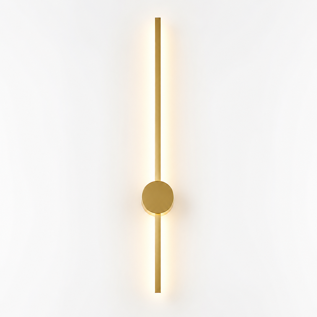 Scandinavian Black & Gold LED Backlight Wall Sconce