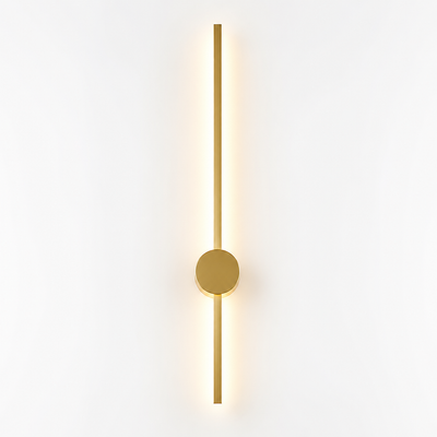 Scandinavian Black & Gold LED Backlight Wall Sconce