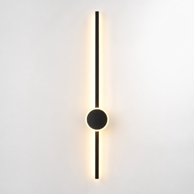 Scandinavian Black & Gold LED Backlight Wall Sconce