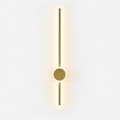 Scandinavian Black & Gold LED Backlight Wall Sconce