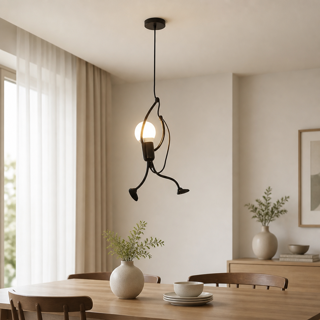 Scandinavian Black Metal Pendant Light