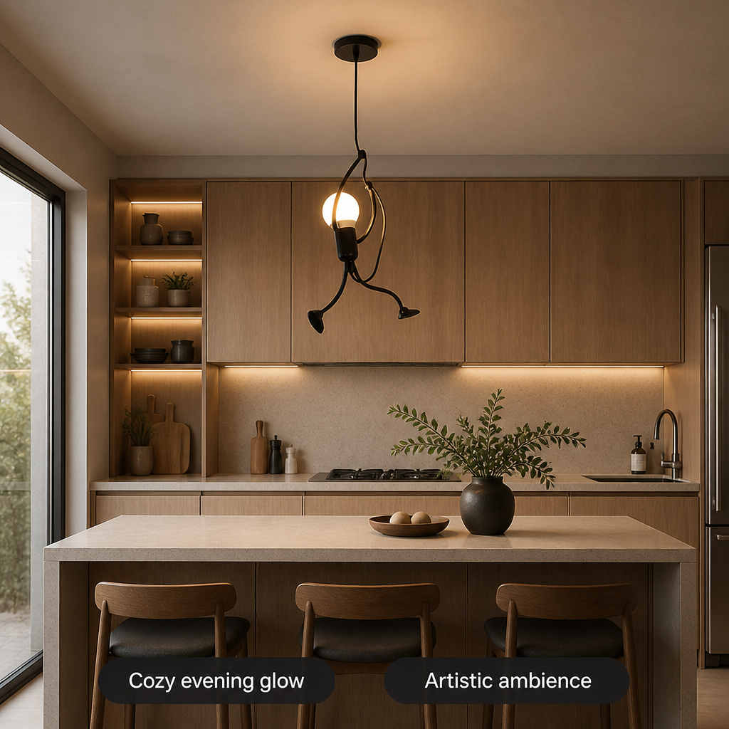 Scandinavian Black Metal Pendant Light