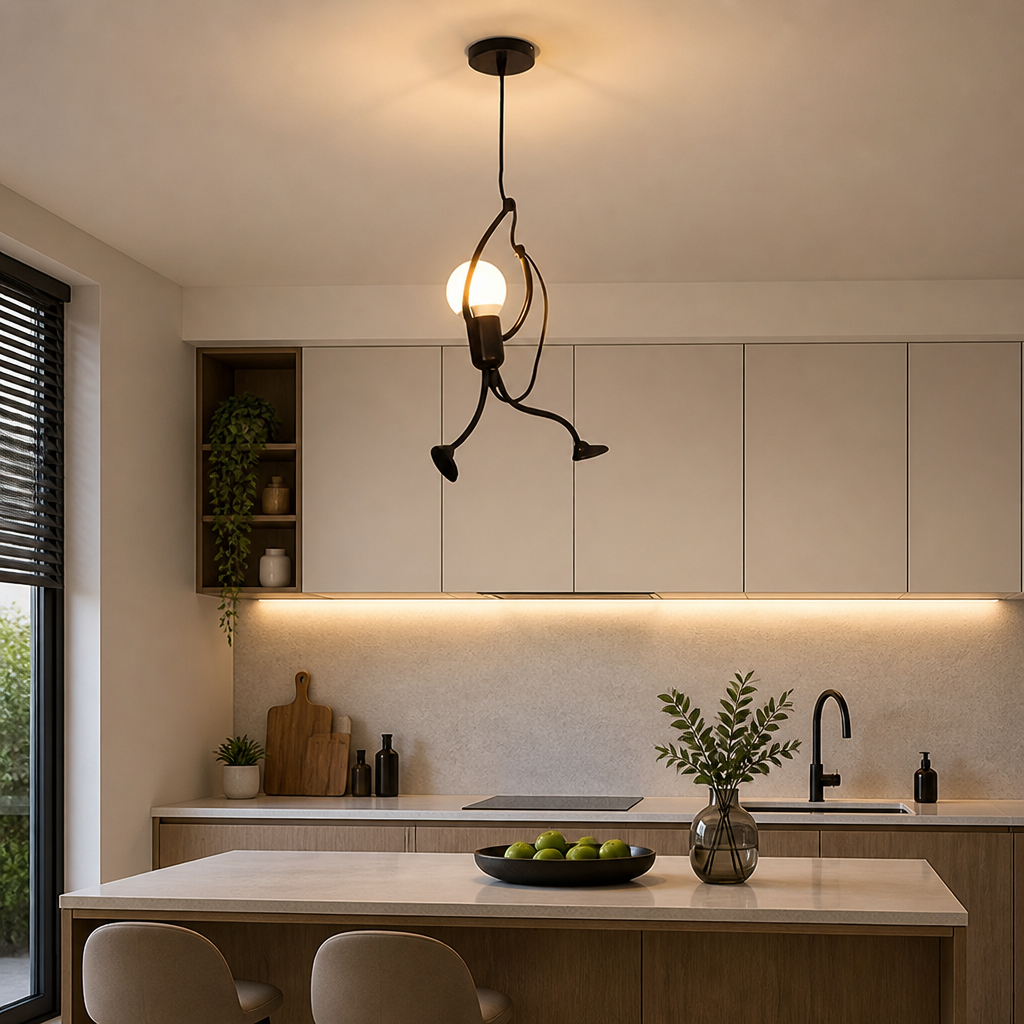 Scandinavian Black Metal Pendant Light