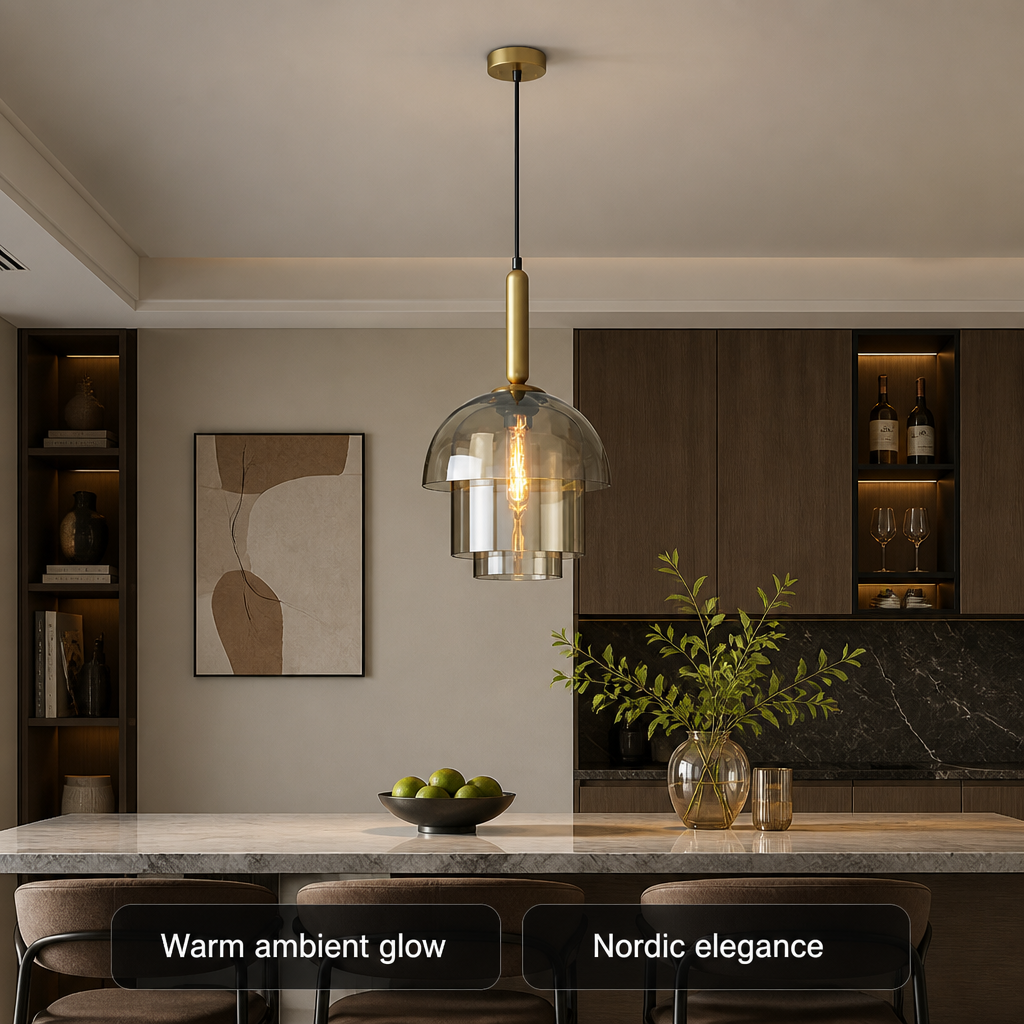 Scandinavian Champagne Glass Layered Pendant Light
