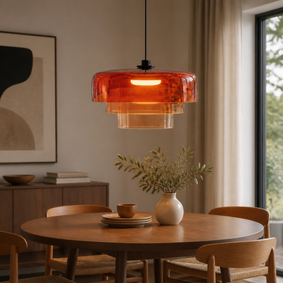 Scandinavian Colored Glass LED Pendant Light
