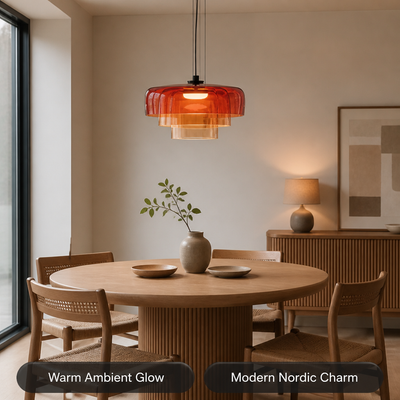 Scandinavian Colored Glass LED Pendant Light