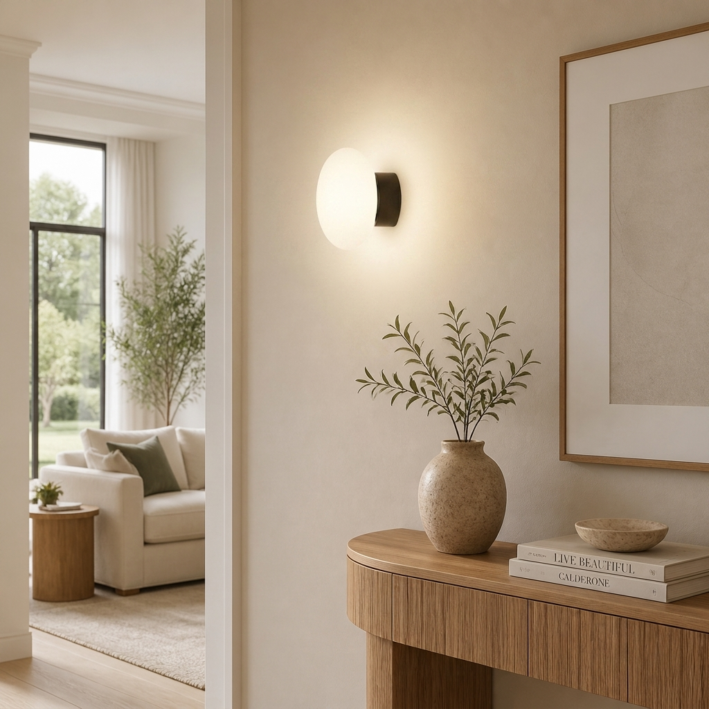 Scandinavian Copper LED Globe Wall Sconce