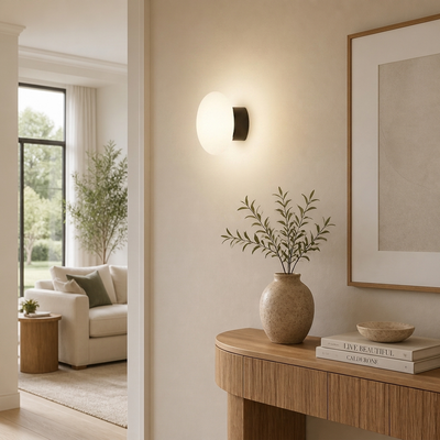 Scandinavian Copper LED Globe Wall Sconce