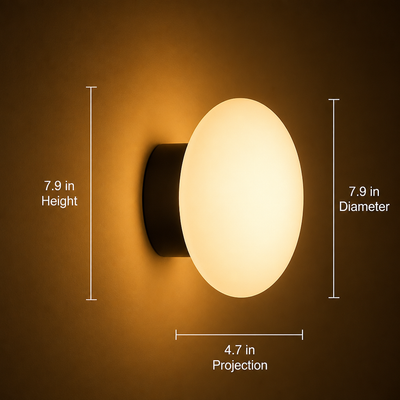 Scandinavian Copper LED Globe Wall Sconce
