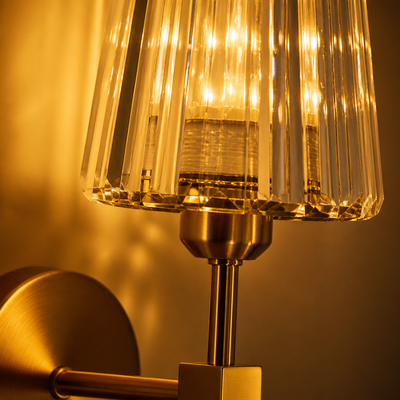 Scandinavian Crystal Glass LED Wall Sconce