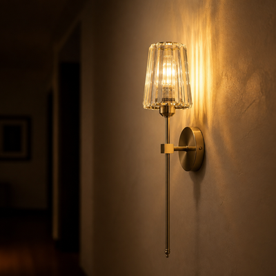Scandinavian Crystal Glass LED Wall Sconce