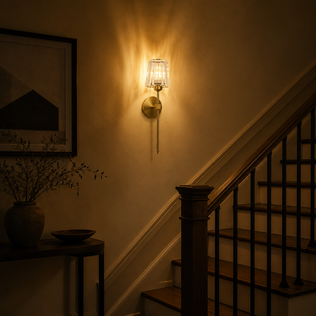 Scandinavian Crystal Glass LED Wall Sconce