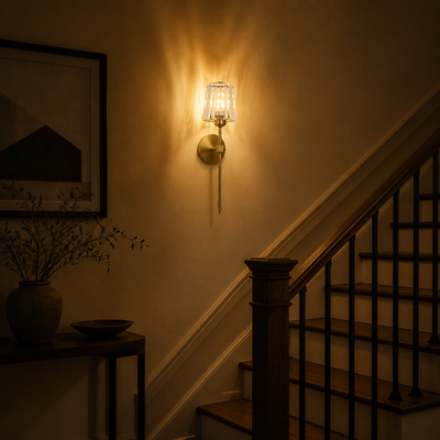 Scandinavian Crystal Glass LED Wall Sconce